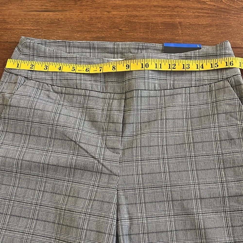 SC CO Plaid Tummy Control Super Stretch Pull on Pants Size L - Picture 3 of 12